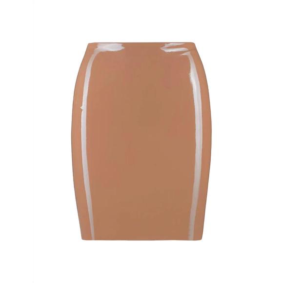 NEW COMMANDO faux patent leather mini skirt in cocoa - Picture 3 of 3